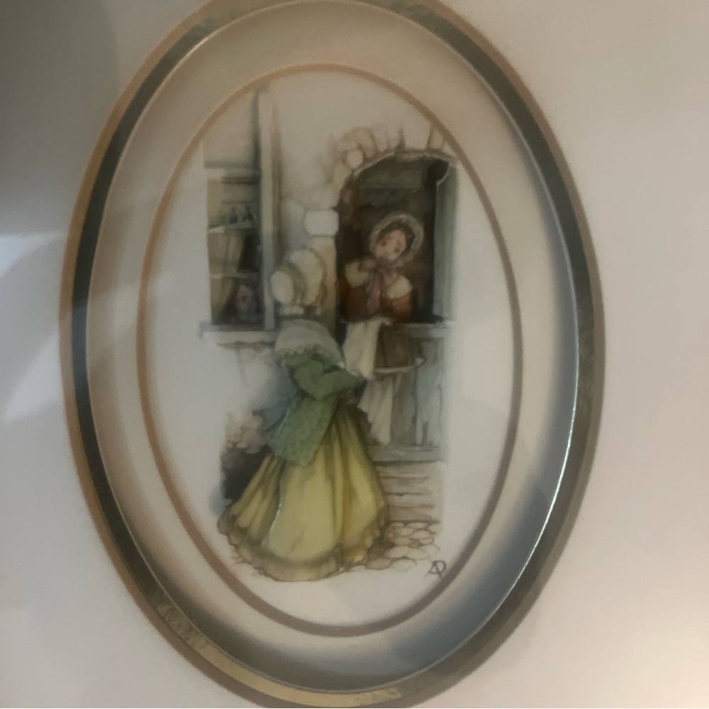 Vintage Framed 3d Art with Dual Oval Scenes Andrew Pieck - Picture 3 of 7